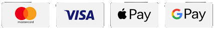 MasterCard &nbsp; Visa &nbsp; G-Pay &nbsp; ApplePay 